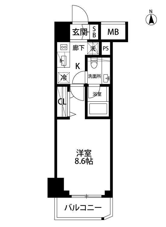 SYFORME KOMAZAWA-DAIGAKU(1K/2階)の間取り写真