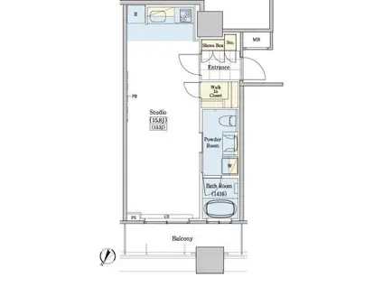 レジディアタワー上池袋タワー棟(ワンルーム/6階)の間取り写真