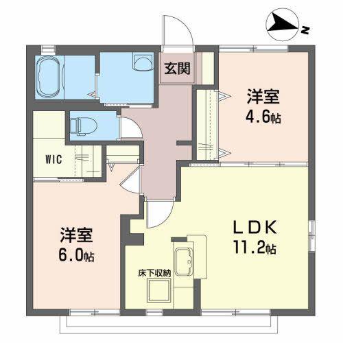 コトー東仙台(2LDK/1階)の間取り写真