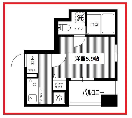 アゼスト本所吾妻橋(1K/4階)の間取り写真
