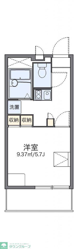レオパレス天大南(1K/1階)の間取り写真