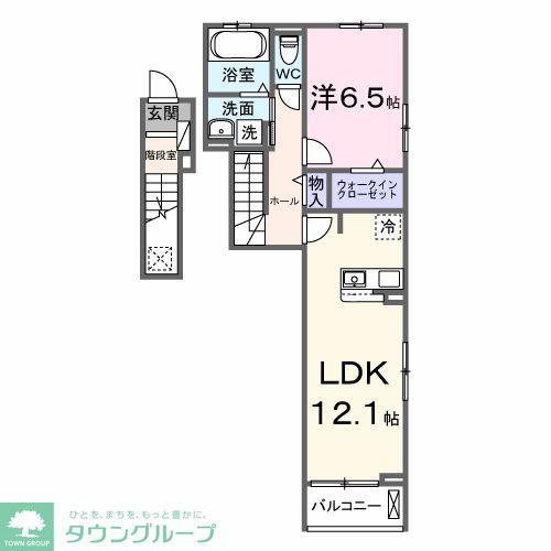 サンフィールド ガーデン(1LDK/2階)の間取り写真