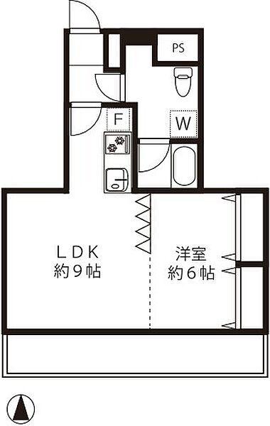 ライフゾーン梶ヶ谷6(1LDK/4階)の間取り写真