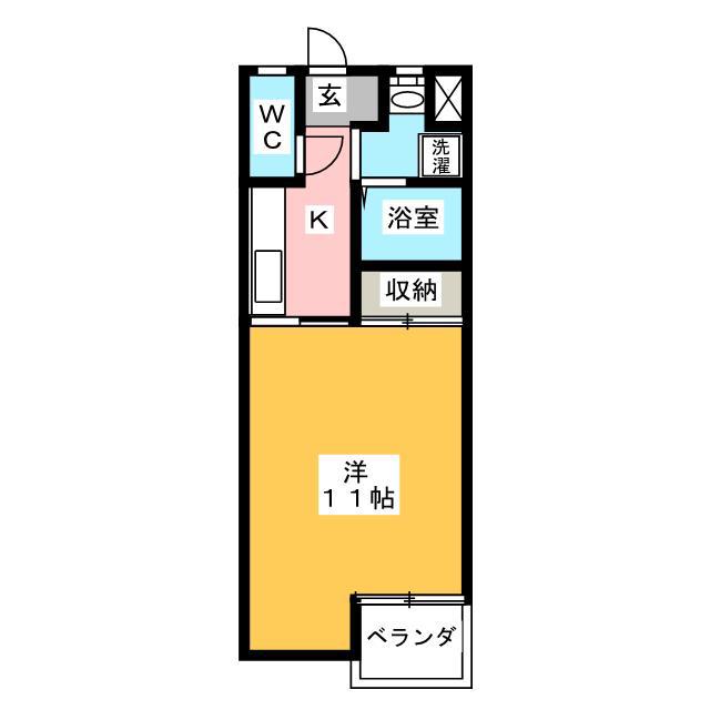 ブルーファイター21(1K/4階)の間取り写真