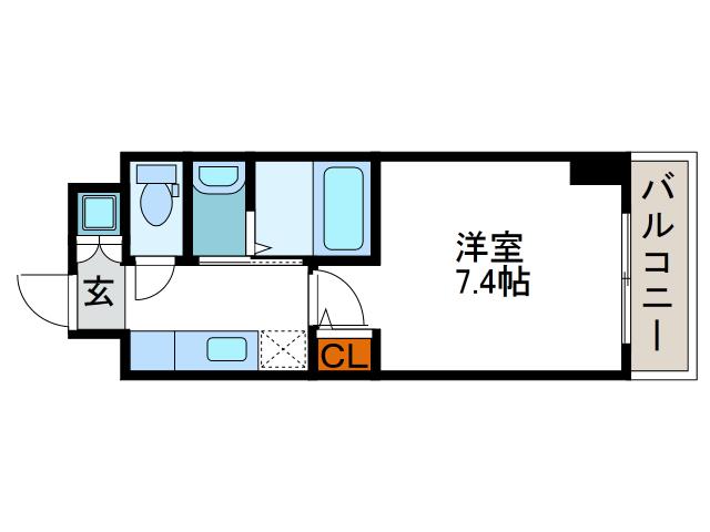 グランディール阪南町III番館(1K/5階)の間取り写真
