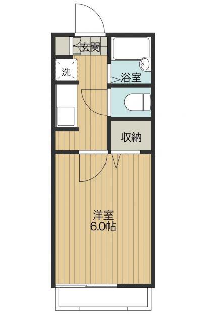 VILLA510 NO.6(1K/1階)の間取り写真