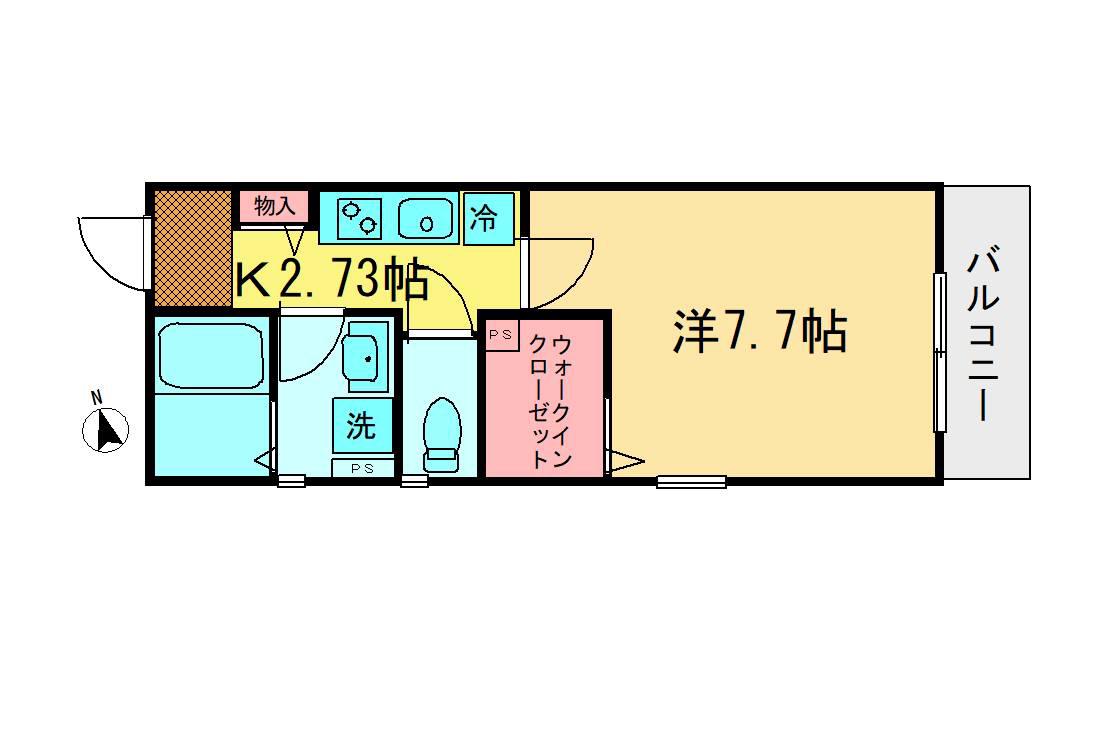 LA FONTAINE MYOJINCHO(1K/3階)の間取り写真