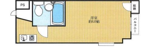 ラフィーネ3号館(ワンルーム/2階)の間取り写真