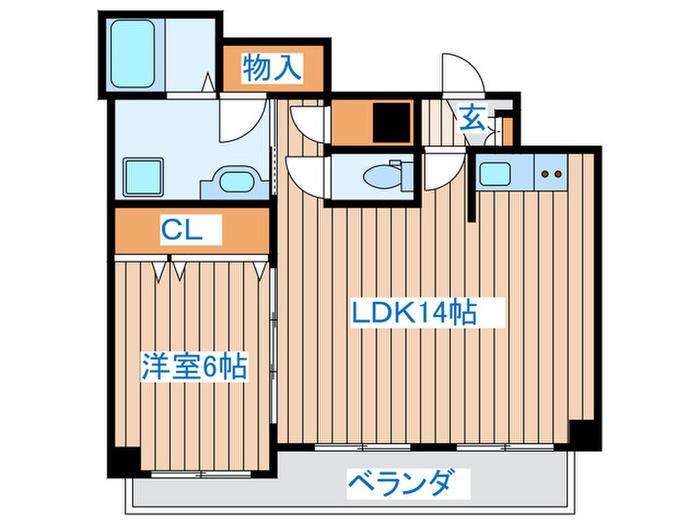 榴岡レジデンス壱番館(1LDK/10階)の間取り写真