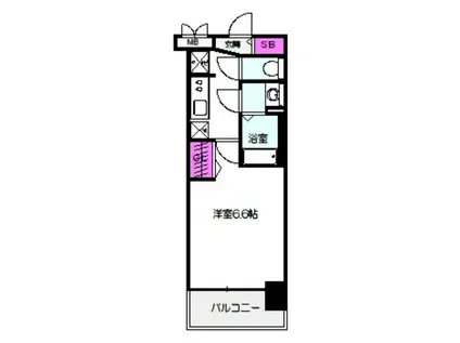 ファステート大阪城東グリッジ(1K/2階)の間取り写真