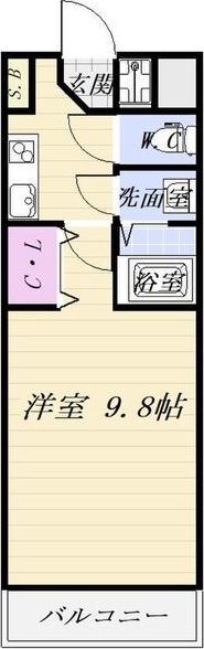 MAISON I NO.3(1K/6階)の間取り写真