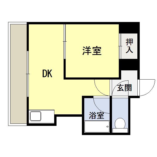 FIVESTAR(1DK/3階)の間取り写真