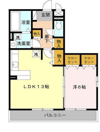 ラヴィーヌ(1LDK/3階)の間取り写真
