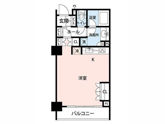 マイナビSTAY赤坂氷川レジデンス(ワンルーム/4階)の間取り写真