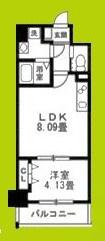 リアライズ堺宿院(1LDK/8階)の間取り写真