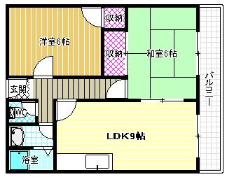 プレアール本郷(2LDK/4階)の間取り写真