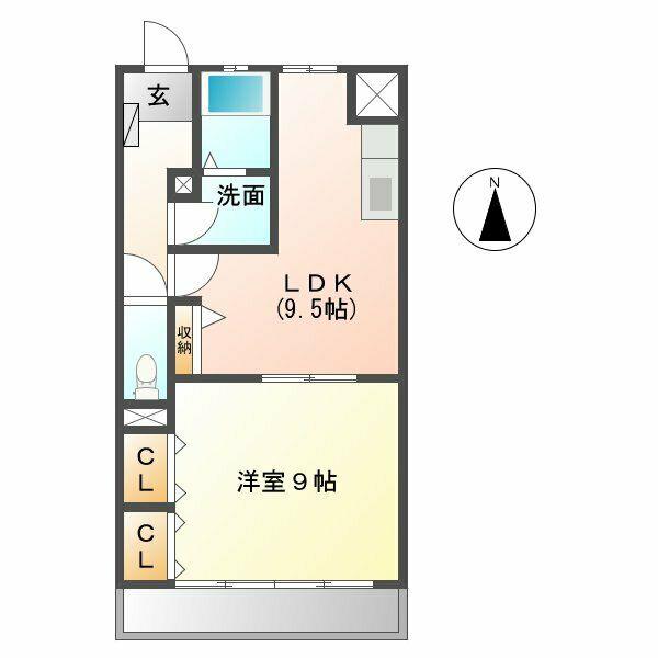 グレーシア HIRO(1LDK/3階)の間取り写真