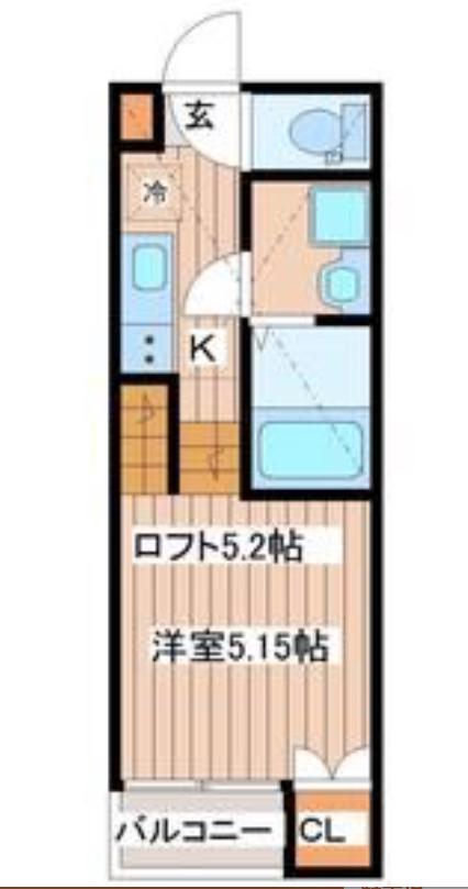 VEGA(1K/1階)の間取り写真