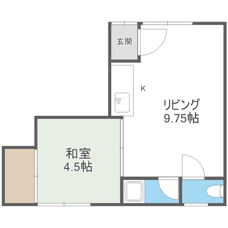 恵マンション 東棟(1LDK/3階)の間取り写真