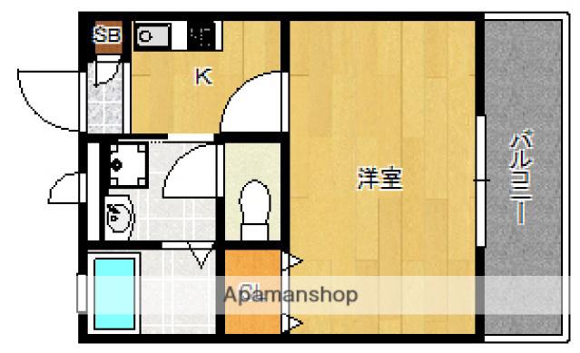 アムール・ROCOU(1K/1階)の間取り写真