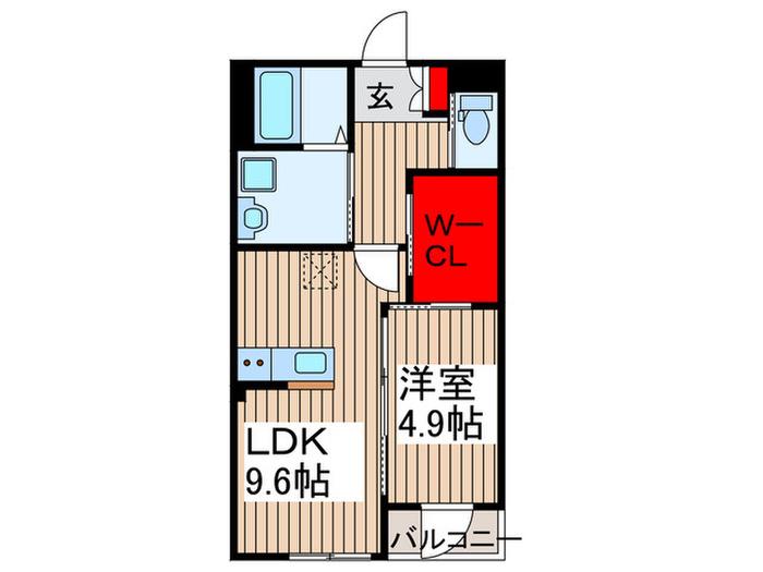 REGINA(1LDK/3階)の間取り写真