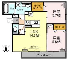 Y S ONE(2LDK/3階)の間取り写真