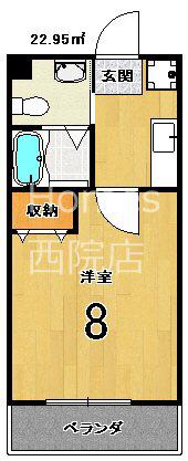 チェーズ高辻葛野西(1K/4階)の間取り写真