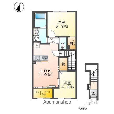 ORIENTAL COURT(2LDK/2階)の間取り写真