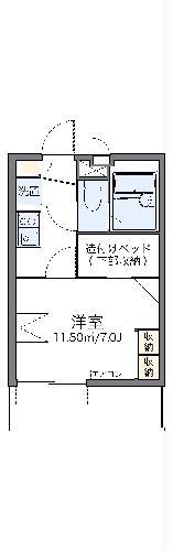 レオパレスリモーネIII(1K/3階)の間取り写真