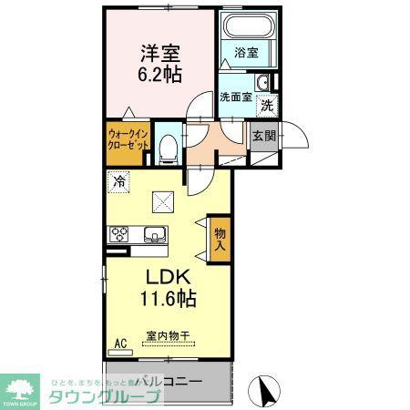 LOCOMOCOIV(1LDK/3階)の間取り写真