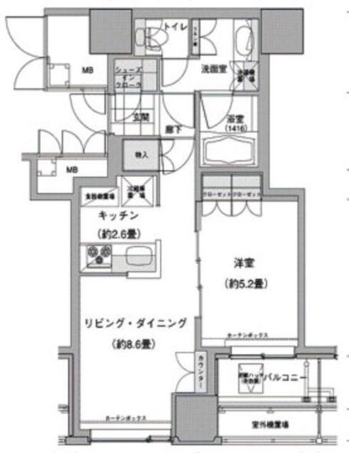 ウエストパークタワー池袋(1LDK/12階)の間取り写真