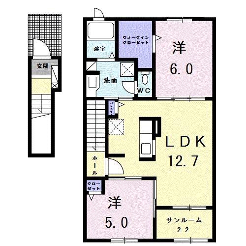 ファイン・グランツIII(2LDK/2階)の間取り写真