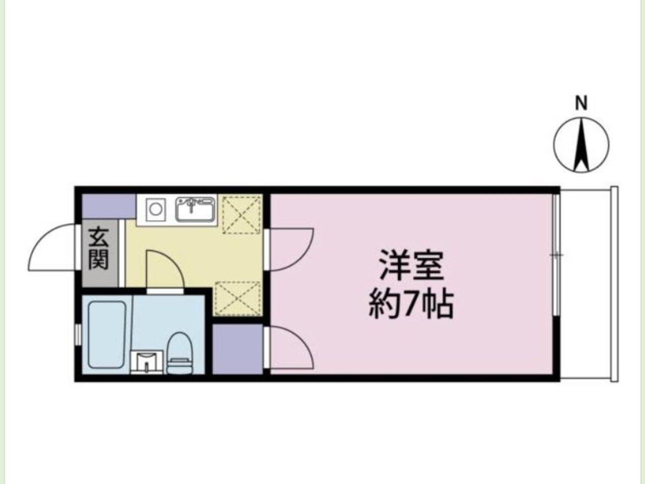エーデルヴァイス(1K/1階)の間取り写真