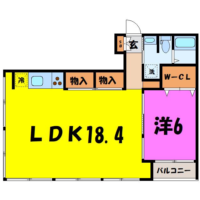 STYLE9(1LDK/2階)の間取り写真