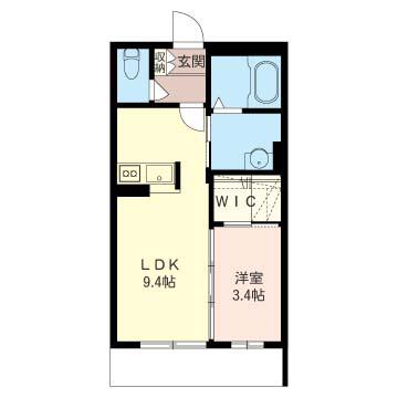 フェリース(1LDK/1階)の間取り写真