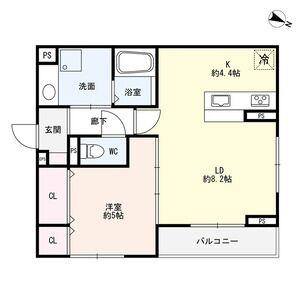 レジデンス寿(1LDK/2階)の間取り写真