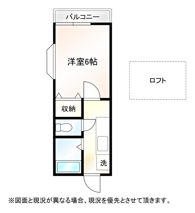 シンメイ羽生(ワンルーム/2階)の間取り写真