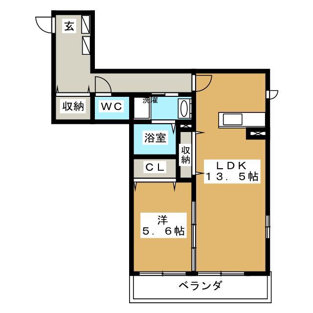 FRECCE(1LDK/3階)の間取り写真