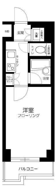 ルーブル野方三番館(1K/6階)の間取り写真