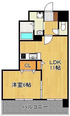 アヴァンセ学術都市(1LDK/6階)の間取り写真