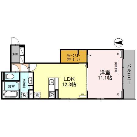 エラーブル(1LDK/2階)の間取り写真