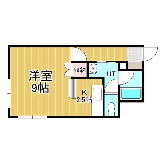 クリスタルハーモニー26(1K/1階)の間取り写真
