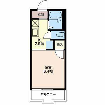 リバーサイドジュネス(1K/2階)の間取り写真