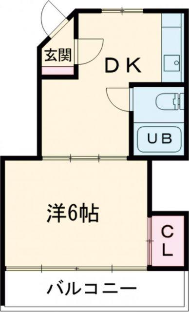 ハイツ桜ケ丘II(1DK/2階)の間取り写真