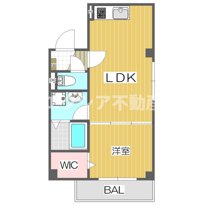 GRACIA西九条(1LDK/3階)の間取り写真