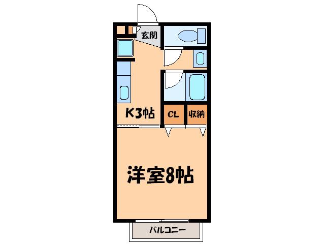 サープラスワン酒井A(1K/1階)の間取り写真