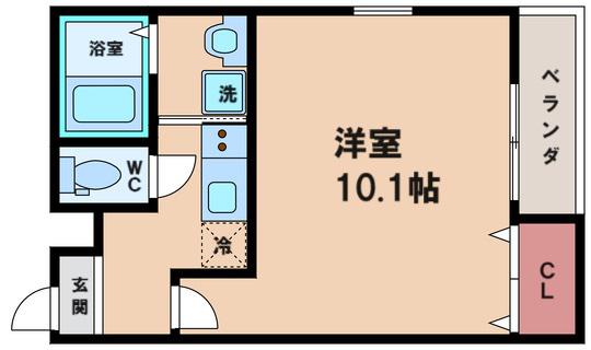 フジパレス長居西II番館(1K/1階)の間取り写真