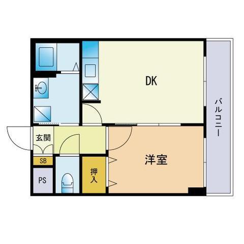 第5土肥ビル(1LDK/2階)の間取り写真