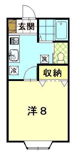サングレース泉(1K/1階)の間取り写真