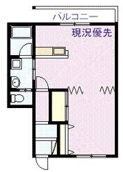 壱番館B(1DK/1階)の間取り写真